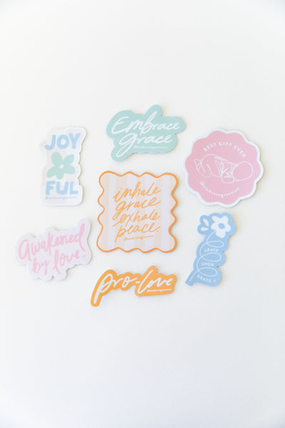 Embrace Grace Sticker Set
