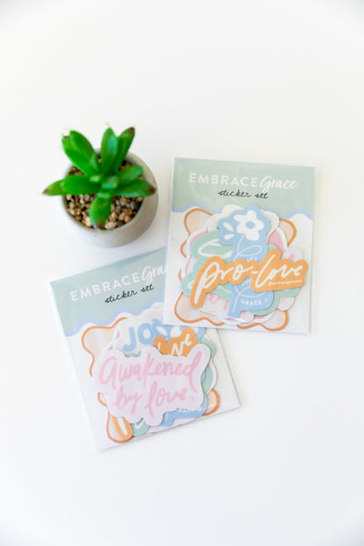 Embrace Grace Sticker Set