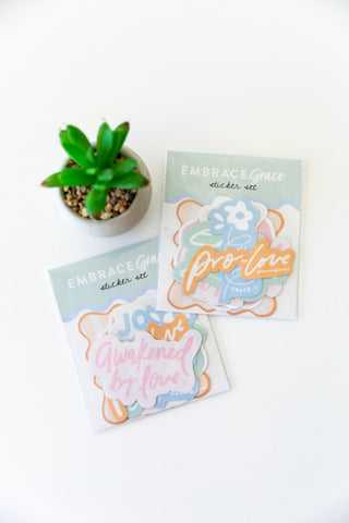 Embrace Grace Sticker Set