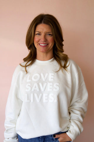 Love Saves Puffed Sweatshirt